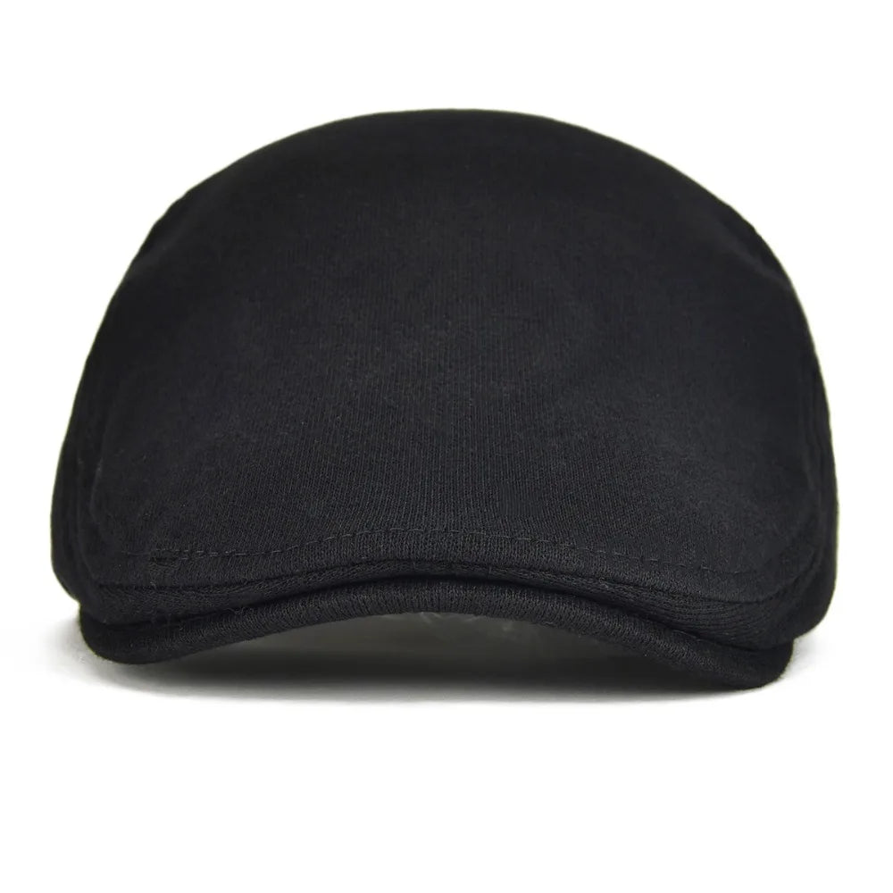 VOBOOM 100% Cotton Men Black Flat Ivy