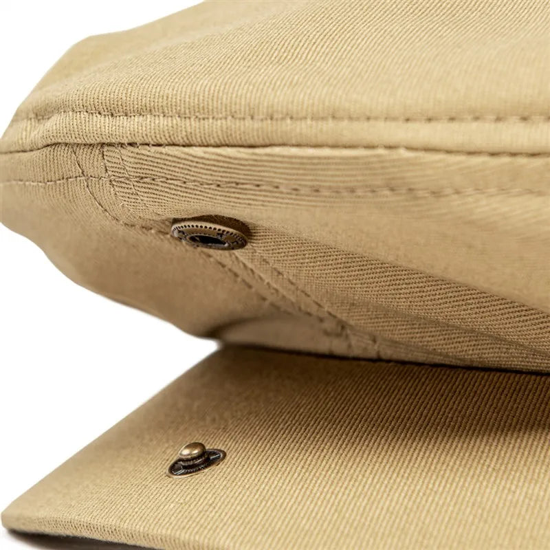 JANGOUL Summer Airhole Flat Cap Men Cotton