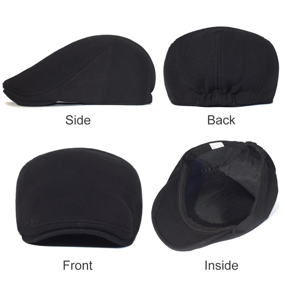Cotton Newsboy Caps Men Women Hat Soft