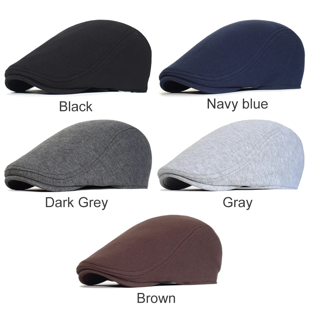 Cotton Newsboy Caps Men Women Hat Soft