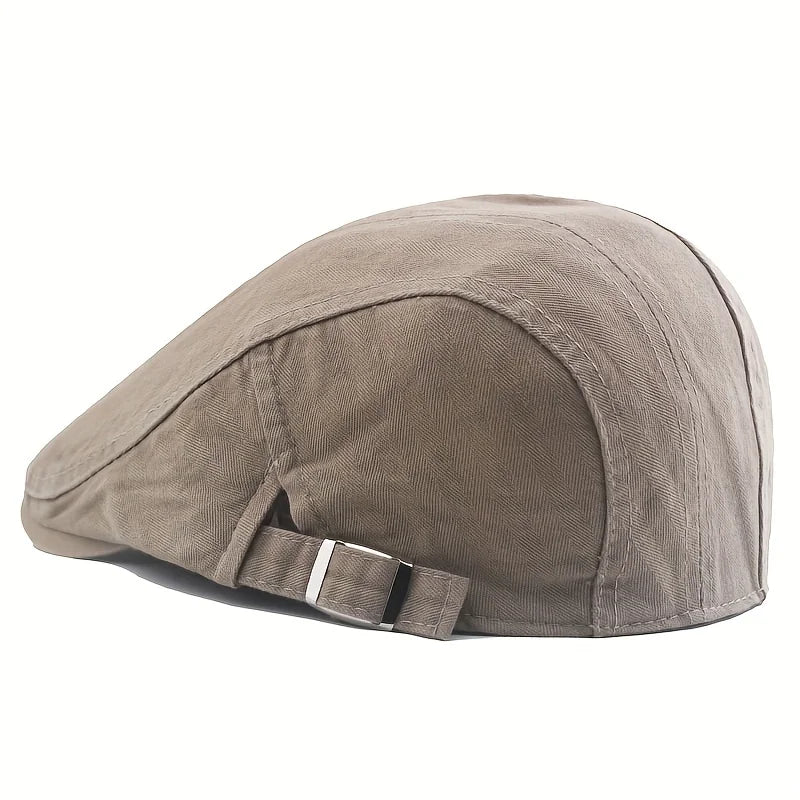 Men's Classic Cotton Newsboy Hat, Vintage Cabbie